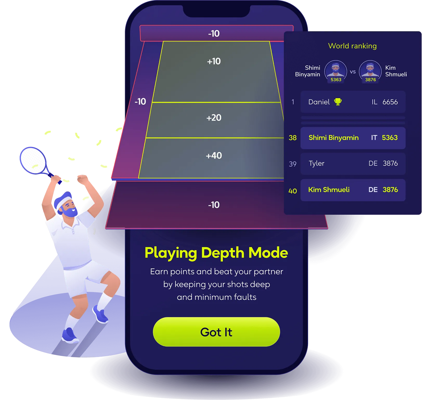 Tela do app Baseline Vision com drills gamificados