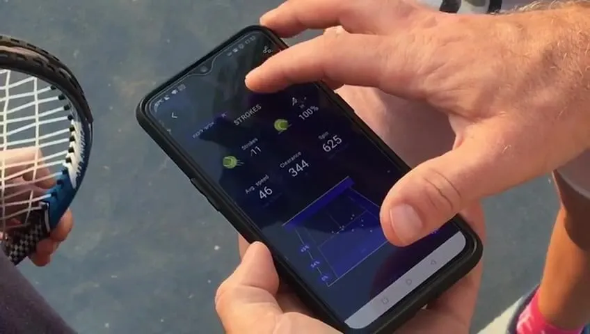 Treinamento de tênis com uso da Baseline Cam